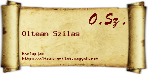 Oltean Szilas névjegykártya